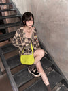 YANYAN KNITS 24 Autumn and Winter Fireworks Mini Skirt YYK-YYW24-1181-ZONGYANMAI Brown/Oatmeal